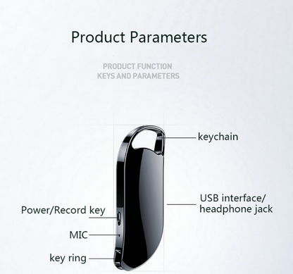 Keychain Digital Voice Activated Recorder