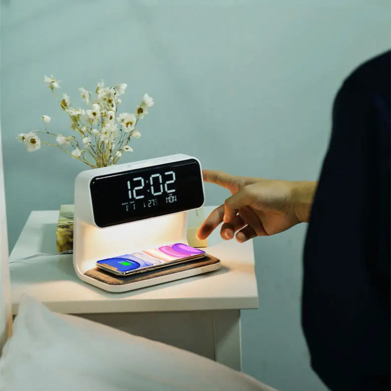 3 In 1  Lamp, Alarm Clock + Wireless Charger - Image #4