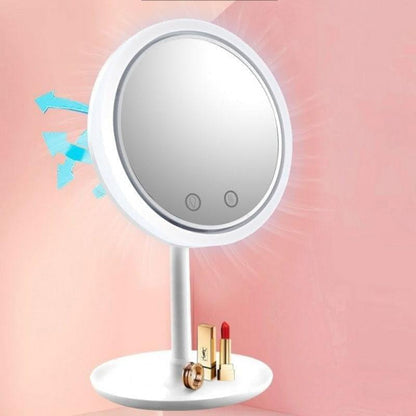 Fan LED Light Makeup Mirror - Kuzcart