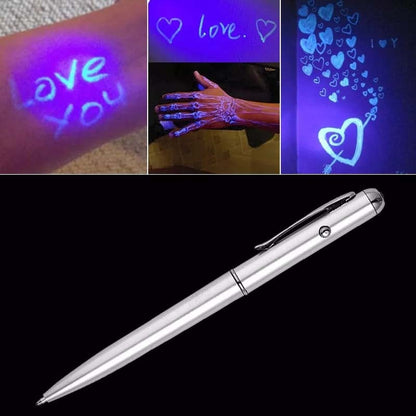 UV Light Ballpoint Pen with Invisible Ink