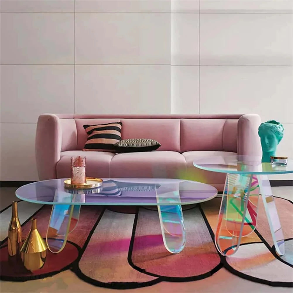 Acrylic Round End Table Kuzcart